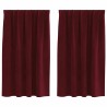 Rideaux occultants 2 pcs Bordeaux 140 x 140 cm Velours 535637535637