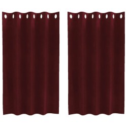 Rideaux occultants 2 pcs Bordeaux 140 x 140 cm Velours 535638535638