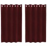 Rideaux occultants 2 pcs Bordeaux 140 x 140 cm Velours 535638535638