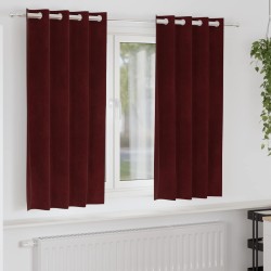 Rideaux occultants 2 pcs Bordeaux 140 x 175 cm Velours 535639535639