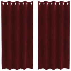 Rideaux occultants 2 pcs Bordeaux 140 x 175 cm Velours 535639535639