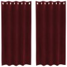 Rideaux occultants 2 pcs Bordeaux 140 x 175 cm Velours 535639535639