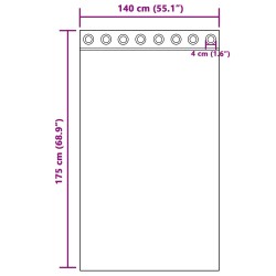 Rideaux occultants 2 pcs Bordeaux 140 x 175 cm Velours 535639535639