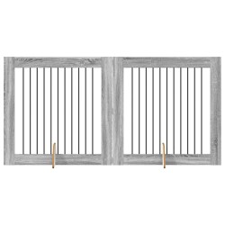 Parc pour chien 2 pcs Gris Sonoma 100 x 100 cm Acier galvanisé 535642535642