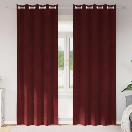 Rideaux occultants 2 pcs Bordeaux 140 x 260 cm Velours 535645535645