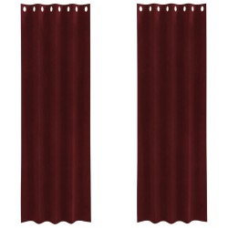 Rideaux occultants 2 pcs Bordeaux 140 x 260 cm Velours 535645535645