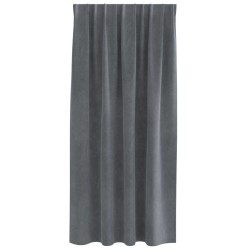 Rideaux occultants 2 pcs Gris clair 140 x 175 cm Velours 535646535646