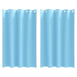 Rideaux occultants avec anneaux 2 pcs Bleu clair 175 x 140 cm 535650535650