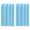 Rideaux occultants avec anneaux 2 pcs Bleu clair 175 x 140 cm 535650535650
