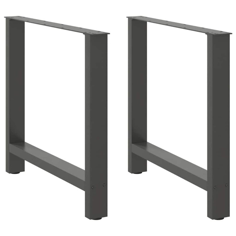 Pieds de table à manger Anthracite 2 pièces 80 x (72-73) cm Acier 535651535651
