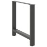 Pieds de table à manger Anthracite 2 pièces 80 x (72-73) cm Acier 535651535651
