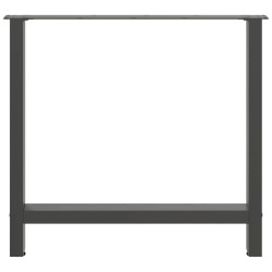 Pieds de table à manger Anthracite 2 pièces 80 x (72-73) cm Acier 535651535651