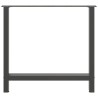 Pieds de table à manger Anthracite 2 pièces 80 x (72-73) cm Acier 535651535651