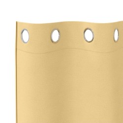 Rideaux occultants avec anneaux 2 pcs Beige 245 x 140 cm 535654535654
