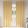 Rideaux occultants avec anneaux 2 pcs Beige 225 x 140 cm 535655535655