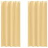 Rideaux occultants avec anneaux 2 pcs Beige 225 x 140 cm 535655535655