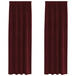 Rideaux occultants 2 pcs Bordeaux 140 x 260 cm Velours 535656535656