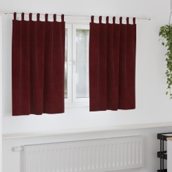 Rideaux occultants 2 pcs Bordeaux 140 x 140 cm Velours 535657535657