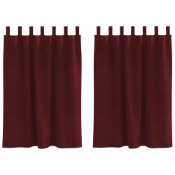 Rideaux occultants 2 pcs Bordeaux 140 x 140 cm Velours 535657535657