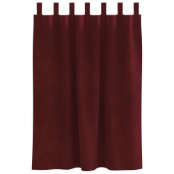 Rideaux occultants 2 pcs Bordeaux 140 x 140 cm Velours 535657535657