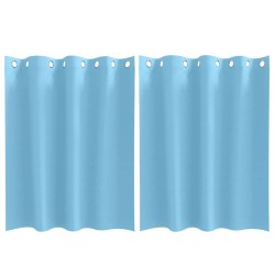 Rideaux occultants avec anneaux 2 pcs Bleu clair 140 x 140 cm 535659535659