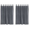 Rideaux occultants 2 pcs Gris clair 140 x 140 cm Velours 535661535661