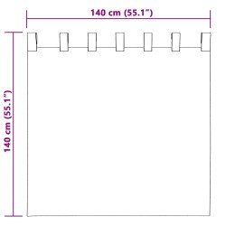 Rideaux occultants 2 pcs Gris clair 140 x 140 cm Velours 535661535661