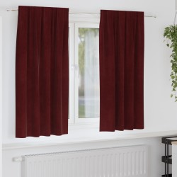 Rideaux occultants 2 pcs Bordeaux 140 x 175 cm Velours 535662535662