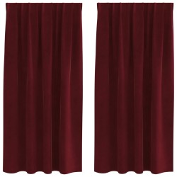 Rideaux occultants 2 pcs Bordeaux 140 x 175 cm Velours 535662535662