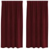 Rideaux occultants 2 pcs Bordeaux 140 x 175 cm Velours 535662535662