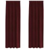 Rideaux occultants 2 pcs Bordeaux 140 x 225 cm Velours 535663535663