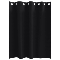 Rideaux occultants avec anneaux 2 pcs Noir 140 x 140 cm 535664535664