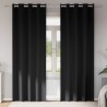 Rideaux occultants avec anneaux 2 pcs Noir 225 x 140 cm 535667535667
