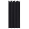 Rideaux occultants avec anneaux 2 pcs Noir 225 x 140 cm 535667535667