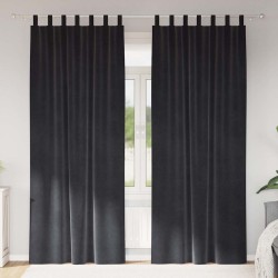 Rideaux occultants 2 pcs Gris foncé 140 x 260 cm Velours 535673535673