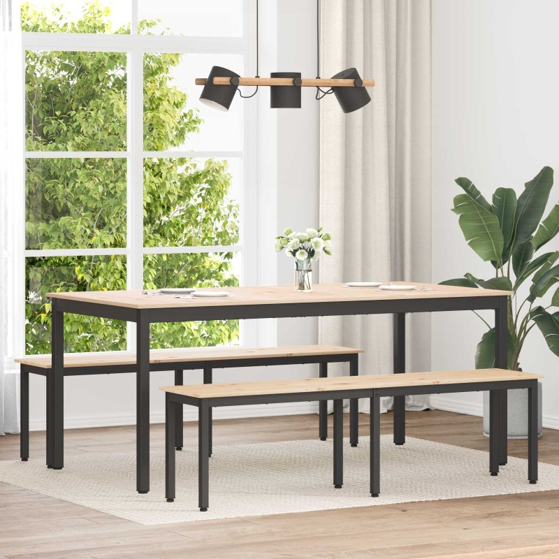banc Naturel 160 x 35 x 45 cm Bois de pin massif 535675535675