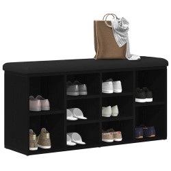 Banc à chaussures Chêne noir 102 x 32 x 50 cm Bois d'ingénierie 535676535676
