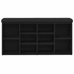 Banc à chaussures Chêne noir 102 x 32 x 50 cm Bois d'ingénierie 535676535676