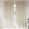 Rideaux occultants 2 pcs Crème 140 x 245 cm Velours 535679535679
