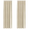 Rideaux occultants 2 pcs Crème 140 x 245 cm Velours 535679535679