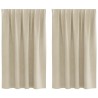 Rideaux occultants 2 pcs Crème 140 x 140 cm Velours 535681535681