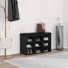 Banc à chaussures Noir 82 x 32 x 50 cm Bois d'ingénierie 535683535683