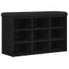 Banc à chaussures Noir 82 x 32 x 50 cm Bois d'ingénierie 535683535683