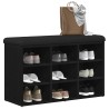 Banc à chaussures Noir 82 x 32 x 50 cm Bois d'ingénierie 535683535683