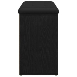 Banc à chaussures Noir 82 x 32 x 50 cm Bois d'ingénierie 535683535683