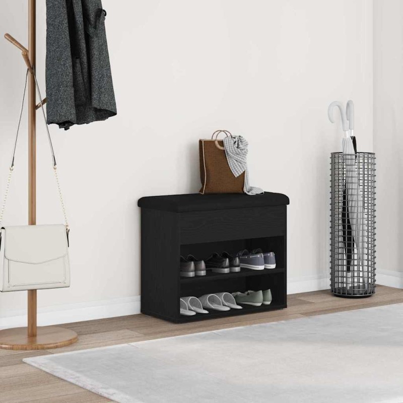 Banc de rangement Chêne noir 62 x 32 x 50 cm Bois d'ingénierie 535685535685