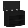 Banc de rangement Chêne noir 62 x 32 x 50 cm Bois d'ingénierie 535685535685