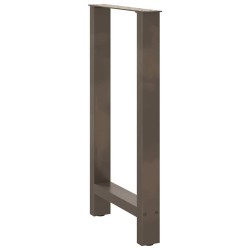Pieds de table de bar en acier naturel, 2 pièces, 50 x 90-91 cm 535689535689