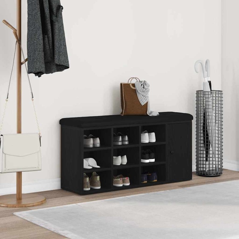 Banc de rangement Chêne noir 102 x 32 x 50 cm Bois d'ingénierie 535690535690