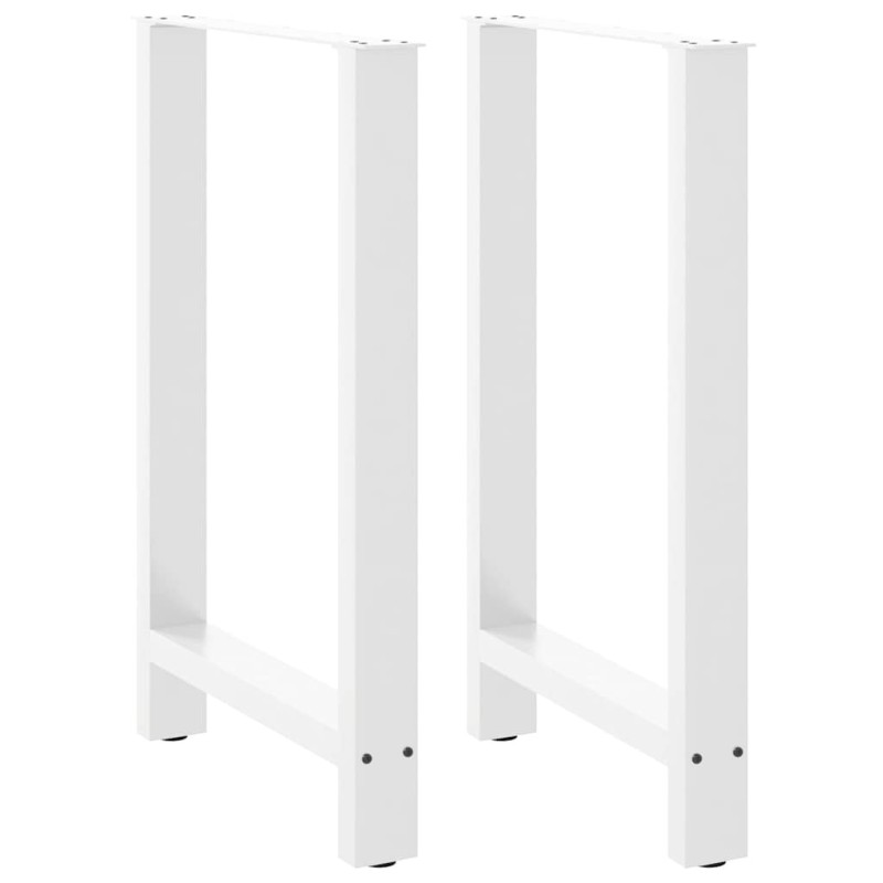 Pieds de table de bar Blanc 2 pièces 60 x (90-91) cm Acier 535692535692